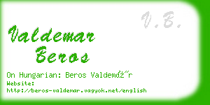 valdemar beros business card